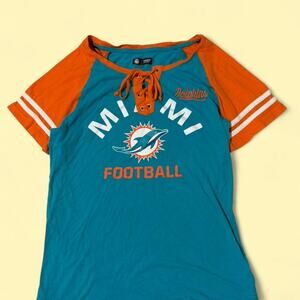 NFL Team Apparel Miami Dolphins lace up top size medium